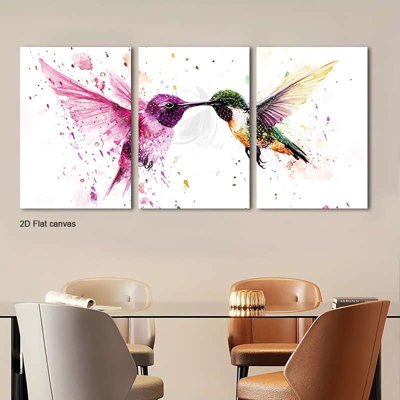 Frameless Canvas 3pcs Watercol - Canvas Wrap Ready ulasan dan harga