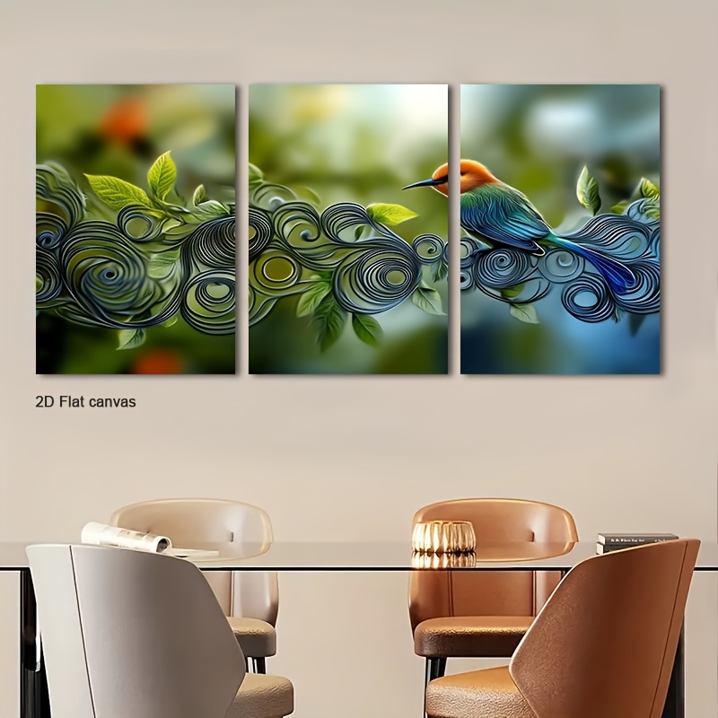Frameless Canvas 3pcs Framed B - Canvas Wrap Ready ulasan dan harga
